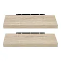 EUGAD Wandregal Wandboard 2er Set Hängeregal Holz Board Modern Eiche Gelb 60x22,9x3,8cm 0116QJ-2