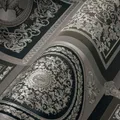 VERSACE WALLPAPER Barock Luxus Tapete Floral 387044 Silber Schwarz Grau Designer Logo Medusa 10,05x0,70m Made in Germany