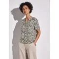 STREET ONE Kurzarmbluse mit grafischem Muster beige 36