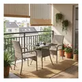 Juskys Polyrattan Gartenstühle Yoro 6er Set - Stuhl mit Armlehnen - Rattan Stühle stapelbar Grau