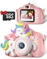 Kinderkamera, Gofunly Kinder Kamera 1080P 2,0-Zoll-Bildschirm Kamera mit 32GB-Karte Selfie Digitalkamera Kinder Fotoapparat für 3-12 Jahre Jungen und Mädchen Weihnachten Spielzeug