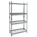 Schwerlastregal Steckregal Lagerregal 150x75x30 cm Werkstattregal Gitterboden