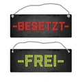Besetzt - Frei Wendeschild mit Kordel Schild Türschild Türhänger Wendeschild