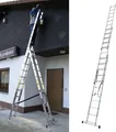 KRAUSE Vielzweckleiter CORDA silber 3x 11 Sprossen, H: 310,0 cm