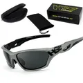 HSE - SportEyes Sportbrille 2093gm, Steinschlagbeständig durch Kunststoff-Sicherheitsglas grau