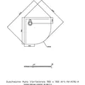 Hoesch Viertelkreis-Duschwanne MUNA 900x900x30mm we (4196xA.010)