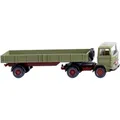 Wiking 051003 H0 LKW Modell Mercedes Benz Pritschensattelzug, schilfgrün