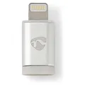Nedis Lightning-Adapter | Apple Lightning 8-Pin | USB Micro-B Buchse | Vergoldet | Aluminium | Verpa (CCTB39901AL)