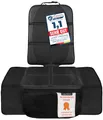 LIONSTRONG® Kindersitzunterlage - EXTRA Schutz [ISOFIX GEEIGNET] - wasserabweisender Autositzschoner Polyester Stoff - Sitzschutz Sitzschoner Auto Kindersitz - universell kompatibel - Schwarz