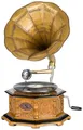 Grammophon Trichtergrammophon für Schellack Platten Gramophone im antik Stil