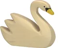HOLZTIGER Schwan aus Holz - schwimmend