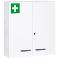 kleankin Medizinschrank, mit Schloss, LxBxH: 55 x 18 x 60 cm - weiss