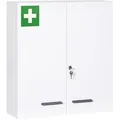 Kleankin Medizinschrank,, Weiß, Metall, 6 Fächer, 55x60x18 cm, Badezimmer, Badezimmerschränke, Medizinschränke