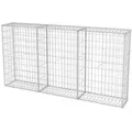 vidaXL Gartenzaun,, Silber, Metall, 30x100 cm, Sonnen- & Sichtschutz, Sichtschutz Garten