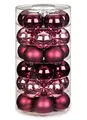 Inge Glas Weihnachtskugeln | Schöne Christbaumkugeln aus Glas | 30 Kugeln in Dose | Christbaumschmuck Weihnachtsbaumschmuck Weihnachtsbaumkugeln (Berry Kiss | rot Beere Glanz/matt)