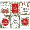 PAPIERDRACHEN Weihnachtskarte Weihnachtskarten Set - 12 gestaltete Postkarten zu Weihnachten