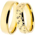 Trauring DOOSTI "Schmuck Geschenk Silber 925 Trauring Ehering Partnerring LIEBE" Gr. 50, gold (gelbgoldfarben), Fingerringe, 50, ohne Zirkonia, Silber 925 (Sterlingsilber), 5,5mm, Made in Germany - wahlweise mit oder ohne Zirkonia