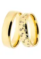 Trauring "Schmuck Geschenk Silber 925 Trauring Ehering Partnerring LIEBE", Made in Germany - wahlweise mit oder ohne Zirkonia gelbgoldfarben ohne Zirkonia 50 - ohne Zirkonia