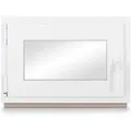 Neruli Kellerfenster Kunststoff Weiß Dreh-Kipp 70x40 cm BxH DIN Links 3 -Fach Glas Dichtung Grau