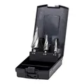 STIER Stufenbohrer Satz HSS-G 3-tlg. in Kassette, 4-12, 4-20, 4-30mm, Metallbohrer, Bohrerset