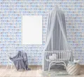 TADESSI Vliestapete Tiere Gianni M1-No.740 | Blau | Grau | Tapete mit Tieren