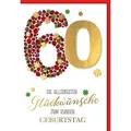 Verlag Dominique Grußkarten 60. Geburtstag - Karte mit Umschlag - Marienkäfer - plastikfrei - unve