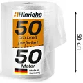 Hinrichs Luftpolsterfolie, 2-lagig, Noppen-Ø 10mm, 50cm x 50m