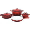 Carl Schmidt Sohn Xanten Premium Red Topfset, Gusseisen, 4-teilig, rot - Rot