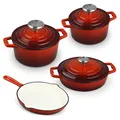 Carl Schmidt Sohn 067489 XANTEN Topf-Set, Gusseisen, rot