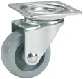 Dörner + Helmer Möbel-Lenkrolle, 36mm x 15mm, Kunststoffrad, 35kg Tragkraft, 42mm x 42mm Platte, ohne Bremse