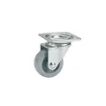Möbel Lenkrolle 36 x 15 mm grau Platte 42 x 42 mm 35kg Drekkranz Gleitlager