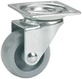 MöbelLenkrolle, 36mm x 15mm, Kunststoffrad, 35kg Tragkraft, 42mm x 42mm Platt...