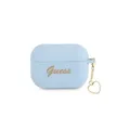 Guess Guaplschsb Airpods Pro Hülle Blau/Blau Silikon Charm Heart Collection