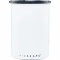 Airscape Edelstahl-Aromabehälter Mittel Kaffeedose Aufbewahrungdose Weiß Matt