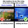Leise Aquarium Innenfilter 4in1 Aquarienfilter, 500-1800L/H Aquarien Filter mit