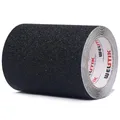 WELSTIK 15 cm x 5 m Anti-Rutsch-Klebeband, stark klebende Sicherheitsaufkleber für drinnen und draußen, rutschhemmendes Treppen-Klebeband,schwarz