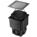 ACO Hofablauf, schwarz/verzinkt, BxHxT: 250 x 330 x 250 mm - silberfarben | schwarz