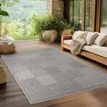 Outdoorteppich "IBIZA 1902", rechteckig, 5 mm Höhe, Läufer, In und Outdoor, Sisaloptik, Wohnzimmer, Aussenbereich Grau 5 mm B: 140 cm 1 St. - 5 mm
