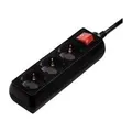 Hama 3-Way Power Strip with Switch - Steckdosenleiste - 3 Ausgangsstecker - Schwarz - 3 m