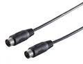 Audio / MIDI Kabel, 5-pol. DIN-Stecker zu DIN-Stecker, schwarz - Länge: 5,0 m