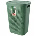 Curver Wäschebox Infinity Recycled, Aus Kunststoff, 60l, Grün