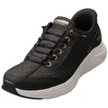 Skechers Damen Contour Foam Golden Hour Slip-InTurnschuhe, Black Mesh/Duraleather/Leather/Rose Gold Trim, 40 EU
