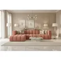 Kaiser Möbel Ecksofa L-Form GRAND 318 cm, stoff Salvador, Rosa, Links - Rosa