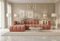 Kaiser Möbel Ecksofa Moderne aus Veloursstoff Salvador Grand L 318 cm, Ecksofa, Tiefe Sitzflächen,Premium-Velours Salvador,Design Soft-Cube
