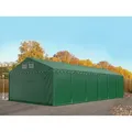 TOOLPORT  6x12 m Lagerzelt, PVC-Plane, dunkelgrün, mit Bodenrahmen, ohne Statik - (7541BL)