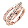PANDORA Ring "durchkreuzendes Dreifachband" rosévergoldet 189057C01 PANDORA Ring "durchkreuzendes Dreifachband" rosévergoldet 189057C01-48
