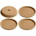 Leonardo Korkuntersetzer Gocce 4tlg. Holz, Textil, Natur Beige M (Medium)