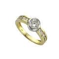 Celesta Gold Ring 375/- Gelbgold 2farbig Zirkonia