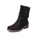 Rieker Damen Klassische Stiefeletten 73560, Frauen Stiefeletten,flach,Boots,Stiefel,Bootee,Booties,halbstiefel,Kurzstiefel,schwarz (00),36 EU / 3.5 UK