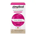 simplicol Textilfarbe intensiv Pink-Berry | Einfaches Färben in der Waschmaschine | Flüssige Farbe & Fixierpulver | 1er Pack
